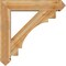 Ekena Millwork Merced Arts and Crafts Rough Sawn Bracket w/ Offset Brace, Western Red Cedar, 8"W x 38"D x 38"H BKT0806X38X38MRC03RWR - alternate 4